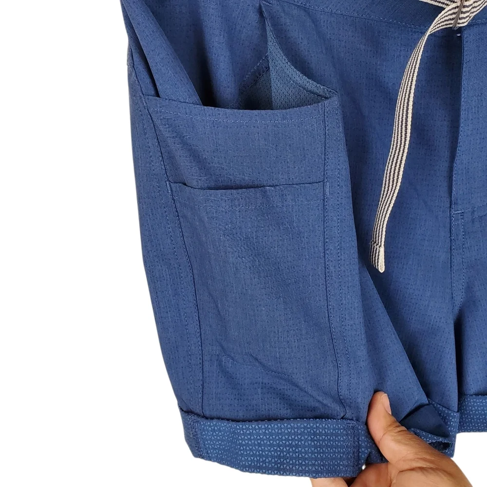ZYIA Active Blue Performance Athletic Shorts XL Drawstring Pockets